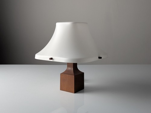 Danish modern teak table lamp - danish,