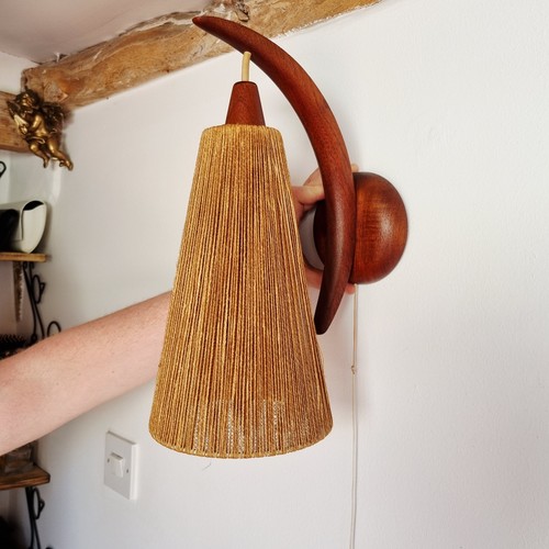 Lampada parete teak cavo - parete, in