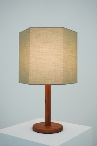 Lampada tavolo teak anni - lampada, da